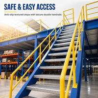 Plateforme en acier Q235B sur mesure OEM/ODM avec support de rayonnage pour entrepôt – Solution de stockage verticale pour optimiser l'espace