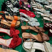 Chaussures pour femmes S14, sandales plates pour l'été, sandales à talons, chaussures d'occasion, chaussures en gros pour femmes, nouveau style tendance