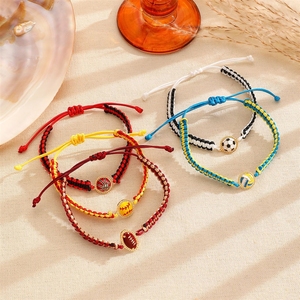 สร้อยข้อมือถักเชือกสไตล์ยุโรปและอเมริกา สำหรับกีฬา รักบี้ วอลเลย์บอล ฟุตบอล ซูเปอร์โบวล์ ฟุตบอลโลก - Product Image 5