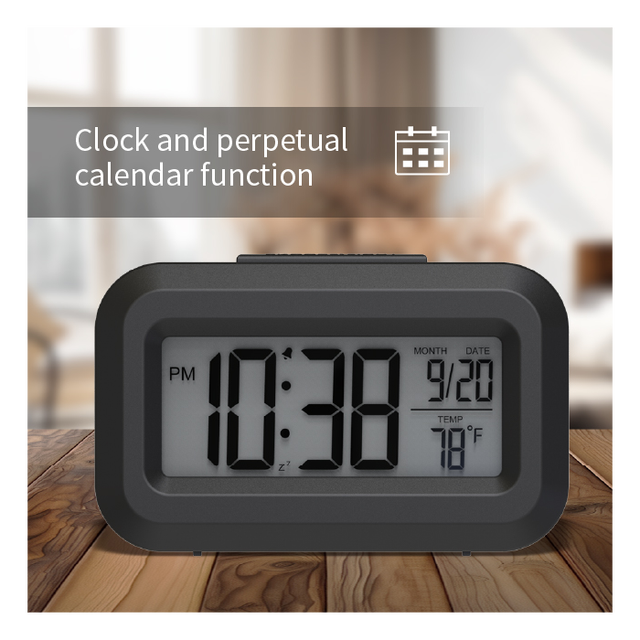 New Small Size LCD Table Digital Alarm Clock with Calendar Temperature Display Electronic Backlight Home Office Decoration Gift