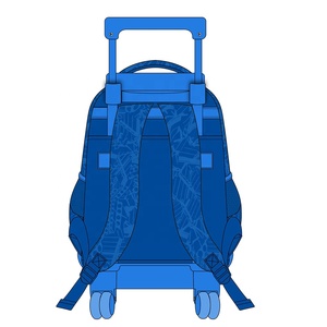 <span class=keywords><strong>Mochila</strong></span> de poliéster de alta calidad KIG Motor-Cross Trolley 2 <span class=keywords><strong>ruedas</strong></span> <span class=keywords><strong>con</strong></span> almuerzo y bolsa para bolígrafos Bolsa de transporte de viaje escolar para niños - Product Image 3