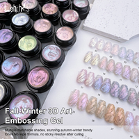 Kit de vernis à ongles en gel Lehchis, gel d'art 3D en relief, 28 couleurs irisées, gel à texture épaisse et solide pour la sculpture florale, pour salon de manucure