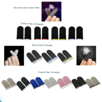 Smartphone Gaming Doigt Gants Anti Sueur Argent Fibre Haute Sensibilité pour IOS Android Jeux Enfants Jouant