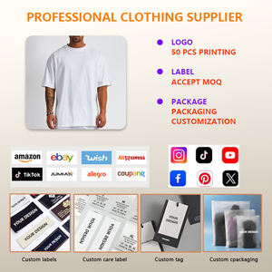 High Quality Oversized Drop Shoulder <strong>T</strong>-<strong>shirt</strong> Blank Cotton StreetWear Tshirt Custom Print logo HeavyWeight White <strong>T</strong> <strong>Shirt</strong> for Men - Product Image 5