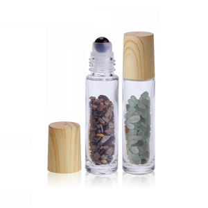 10ml verre cylindre <span class=keywords><strong>Jade</strong></span> <span class=keywords><strong>pierre</strong></span> rouleau boule haut <span class=keywords><strong>de</strong></span> gamme huile essentielle déodorant rouleau sur bouteille avec bouchon en plastique - Product Image 1