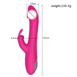Vibratore Rabbit a Doppia Stimolazione Punto G Ricaricabile per Donne, Popolare su Amazon, 10 Modalità di Vibrazione, <span class=keywords><strong>Ricarica</strong></span> USB - Product Image 5