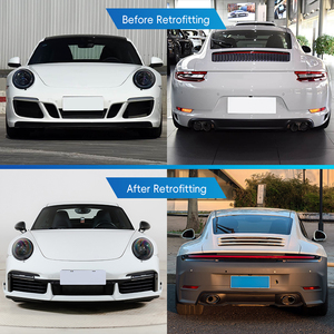 Modificación de coche 991 2012-2019, actualización de parachoques delantero, parachoques trasero, luces traseras, kit de carrocería para actualización del 911 a 992 - Product Image 2