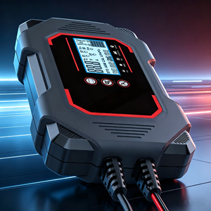 Chargeur de batterie de voiture intelligent 12V 6A - Réparation par impulsions AGM/GEL/Plomb-Acide avec écran LCD - Product Image 1