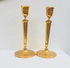 Soporte de vela fundido pesado de oro de moda hecho a mano de alta calidad de metal chapado en oro más vendido portavelas de lujo - Product Image 2