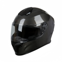 Casque de moto de course Crownracing à finition brillante, léger, intégral, homologué DOT, avec visière intégrée, double, facile à nettoyer pour les longues balades