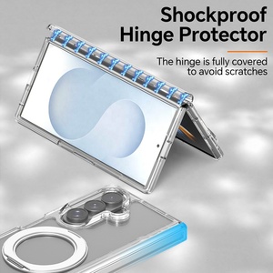 Funda Transparente para Samsung Galaxy Z Fold 8 con Protección de Bisagra, Anillo Magnético Giratorio 360°, Soporte y Cubierta Protectora Antigolpes - Product Image 5