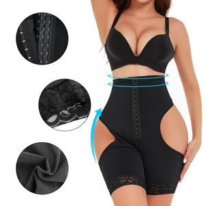 Shapewear une pièce à découpes en dentelle, taille haute, boutonné, grande taille, rehausseur de fesses, <span class=keywords><strong>sexy</strong></span>, embellissant les fesses - Product Image 3