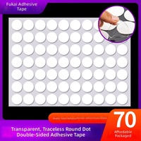 Points adhésifs en papier acrylique double face, sans résidus, résistants, sans couture, n'endommagent pas les murs, se déchirent sans laisser de trace, 70 pièces