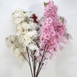 Z-0012 Branche de <span class=keywords><strong>cerisier</strong></span> artificielle blanche, <span class=keywords><strong>rose</strong></span> et jaune, magnifique <span class=keywords><strong>cerisier</strong></span> en soie pour la fête des mères et la remise des diplômes - Product Image 2
