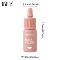 USHAS American Style Lip Glaze Coupe antiadhésive Rouge à lèvres liquide mat populaire imperméable pour le maquillage des lèvres