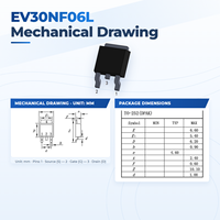 Transistor MOSFET à canal N 60V 35A TO-252 (DPAK) pour commande de moteur à niveau logique, équivalent au convertisseur DC-DC STD30NF06L