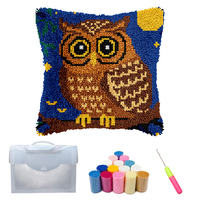 Motif personnalisé DIY Hibou Loquet Crochet Oreiller Kit À La Main Décor À La Maison Fil Décoration Artisanat Cadeau Textile Tissu Artisanat