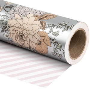 Custom Eco-Friendly Recyclable Floral <b>Pattern</b> Art <b>Paper</b> Roll Double-Sided Coated PE Waterproof 100GSM Virgin Wood Pulp Packaging - Product Image 6