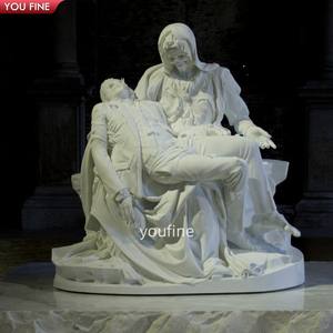 Statue de la Pietà en marbre, sculpture religieuse personnalisée pour les églises catholiques, sculpture de la Lamentation de Christ par Michel-Ange, YOUFINE - Product Image 4