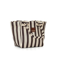 Sac fourre-tout en toile rayée réutilisable, écologique, en coton, sac de shopping, logo personnalisé, petit sac de voyage portable, sac de plage