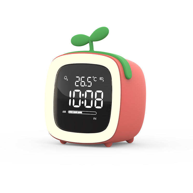 Orange Alarm Clock and Sapling Decoration