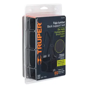 Cinturón de Soporte Lumbar Transpirable de Malla BOX 2, Talla XL, TRUPER - Product Image 2