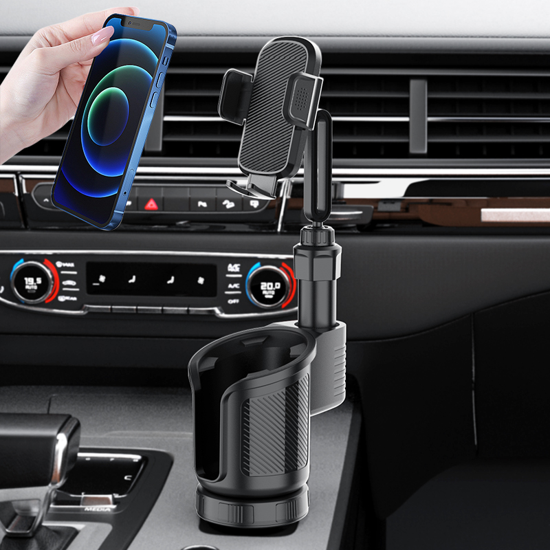 HX (Start Sky) 2301A-156CP-1 2-in-1 Car Cup Holder Phone Mount | 360 Rotation Universal Holder