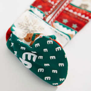Combinaisons de Noël personnalisées en gros avec motifs imprimés pour bébés garçons, barboteuses en viscose de bambou biologique - Product Image 5