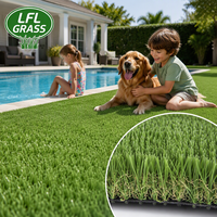 Gazon artificiel paysager personnalisé 40mm 45mm 50mm, tapis de gazon réaliste, résistant aux intempéries avec protection UV, pour jardin