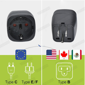 <span class=keywords><strong>Adaptateur</strong></span> de <span class=keywords><strong>prise</strong></span> européenne vers américaine, <span class=keywords><strong>adaptateur</strong></span> UE vers US, convertisseur de voyage Europe vers <span class=keywords><strong>USA</strong></span> pour prises EU Espagne <span class=keywords><strong>France</strong></span> Type C/E/F vers l'Amérique - Product Image 6