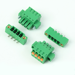 15edgkdm-3. 81mm screwless mùa xuân hệ thống dây điện thiết bị đầu cuối với mặt bích thay thế Phượng FK-MCP 1.5 STF nam và nữ màu xanh lá cây khối thiết bị đầu cuối - Product Image 1