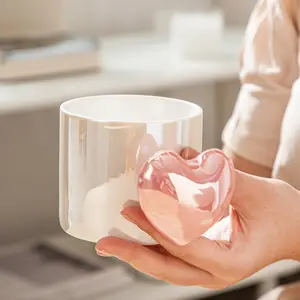 חדש עיצוב תוספות יד-צבוע אהבת ספל Creative לב בצורת ידית קרמיקה קפה כוס עם אריזת מתנה
