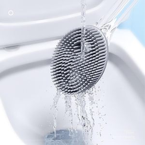 2026 New Liquid Suction Toilet <b>Brush</b> with No Dead Corners Silicone <b>Powerful</b> Cleaning Set Bathroom Plastic <b>Brush</b> - Product Image 4