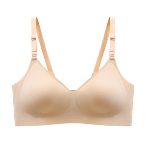 Sujetadores de lactancia y maternidad Jelly Strip de satén suave con soporte, sin costuras, corte láser, cierre frontal y control ligero. - Product Image 2