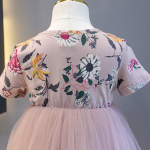 Nouveaux produits, robe pour filles à col rond, à fleurs, à manches courtes, en denim, simple, robe d'été en coton pour enfant, vente en gros en provenance de Chine - Product Image 3