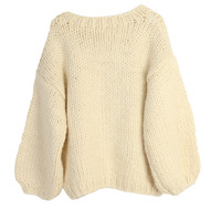 Japanischer Kawaii Cartoon-Bär Jacquard O-Ausschnitt Pullover Lockere Lässige Allround-Langarm-Strickoberteil für Herbst und Winter