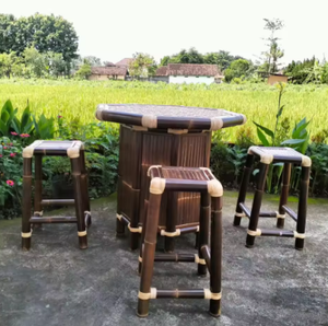 Meubles d'extérieur de haute qualité, faits à la main, traditionnels, en bambou, pour bar Tiki et pergola, design Sulawesi - Product Image 4
