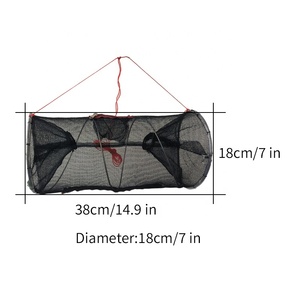 Qingdao usine PE poisson printemps piège piège à crabe avec sac à appâts cages de pêche plusieurs tailles outils de pêche disponibles pour les crevettes de poisson - Product Image 5