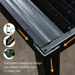 Pergola en aluminium avec toit à lames orientables, imperméable, protection solaire, gazebo extérieur, pavillon pour plantes grimpantes de <span class=keywords><strong>jardin</strong></span> - Product Image 3