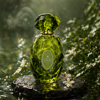 Flacons de parfum de luxe en verre dépoli avec pulvérisateur à pompe, diffuseur à bâtonnets sérigraphié, tailles 30ml/50ml/100ml