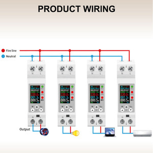 Medidor <span class=keywords><strong>de</strong></span> Energía Inteligente WiFi Monofásico OEM, Monitor <span class=keywords><strong>de</strong></span> kWh con Pantalla LCD TFT, Protector <span class=keywords><strong>de</strong></span> Voltaje con Relé Temporizador Tuya - Product Image 4