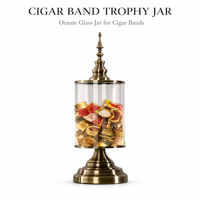 Pot de rangement en verre transparent de haute qualité, style européen, pour collection de bandes de cigares, avec couvercle en laiton antique, pour collectionneurs