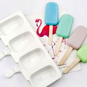 Moule à gâteau crème écologique en silicone, 4 cavités, petit format, forme ellipse, plateau à glaçons, sans BPA, OEM/ODM - Product Image 2