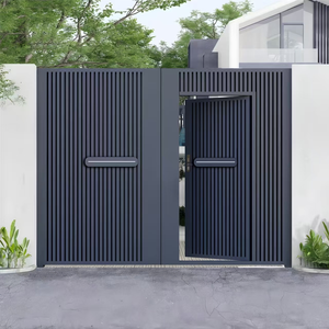 <span class=keywords><strong>Portail</strong></span> moderne en aluminium revêtu, clôture de jardin, entrée principale, design de <span class=keywords><strong>portail</strong></span>, style à ouverture automatique, villa, écologique, modélisation 3D - Product Image 5