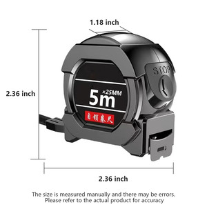 ตลับเทป ABS แบบล็อคตัวเอง เทปเรืองแสงแบบเมตริก 5 ม./7.5 ม./10 ม. ทนต่อแรงกระแทก ใบมีดเหล็กคาร์บอนความแม่นยำสูง สำหรับมืออาชีพ - Product Image 2