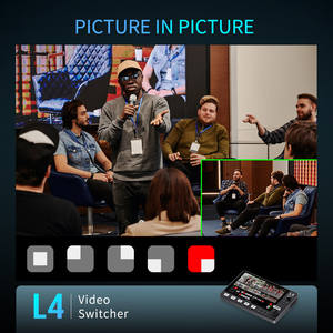 FEELWORLD L4 Pantalla táctil de 10,1 pulgadas USB3.0 Mezclador de video Switcher <span class=keywords><strong>4K</strong></span> HDMI Multi Cámara Transmisión rápida Mezclador de video de transmisión en vivo - Product Image 5