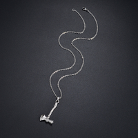Collar conmemorativo de ceniza de hueso colgante de botella de perfume con forma de hacha de acero inoxidable