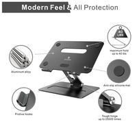 Support pliable en aluminium pour ordinateur portable, à hauteur réglable, 1 pièce