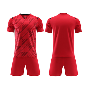 Maillot de football unisexe pour adolescents, numéro imprimé, antibactérien, respirant, en tissu tricoté, personnalisable avec nom et logo d'équipe, prêt pour l'été - Product Image 2