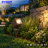Projecteur LED extérieur IP65 COB en aluminium marron, orientable à 90 degrés pour l'éclairage de façades d'arbres et de chemins
